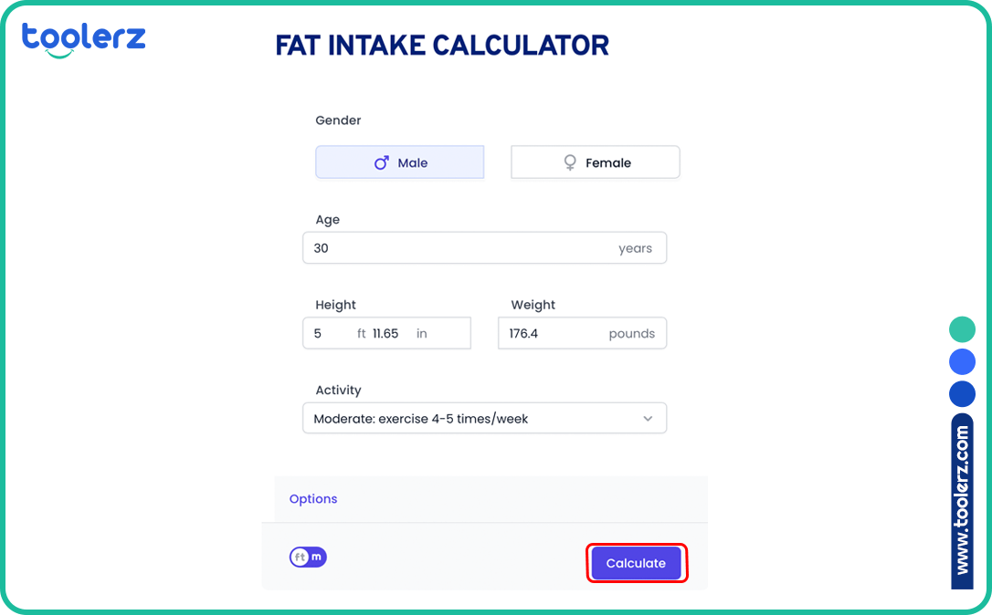 Fat Intake Calculator