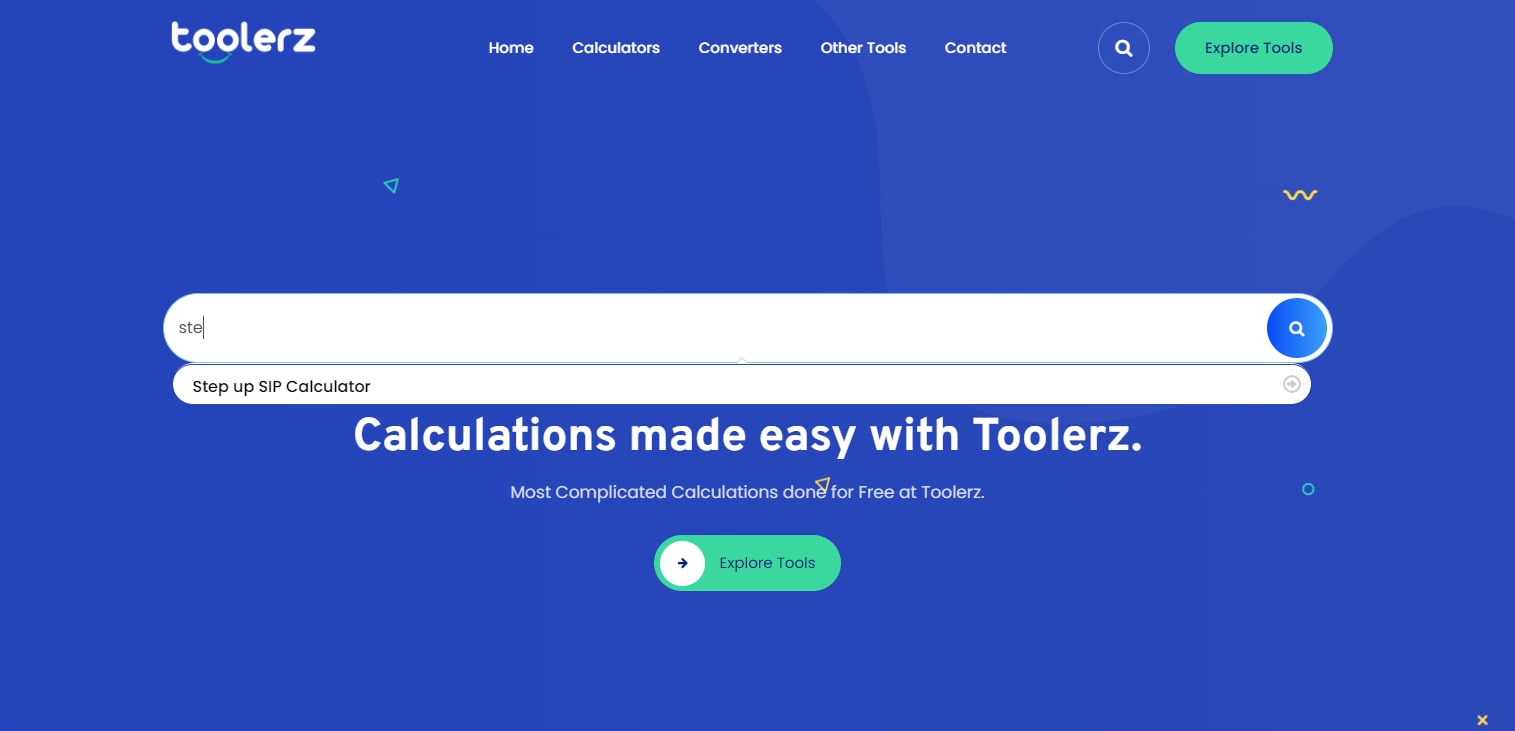 Toolerz Step-Up SIP Calculator